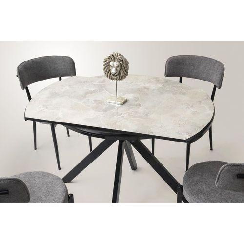 Nova Alfa Yuvarlak Açılır MDF Mutfak Masa Sandalye Takımı 70x120