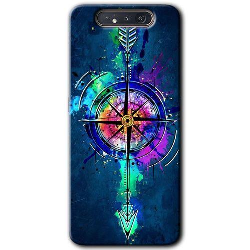 Galaxy A80 Kılıf HD Desen Baskılı Arka Kapak - Gizemli Pusula + Kırılmaz Cam