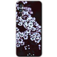 Vivo V23 5G HD Baskılı Kılıf + 9D Tam Ekran Koruyucu - Beyaz Çiçek