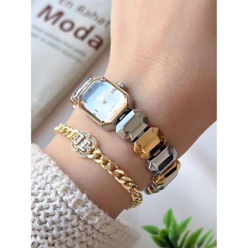 Ferrucci Kadın Kol Saati+Bileklik Özel Seri Çelik Kordon Kararma Renk Atma Yapmaz VS.BLKT.0733