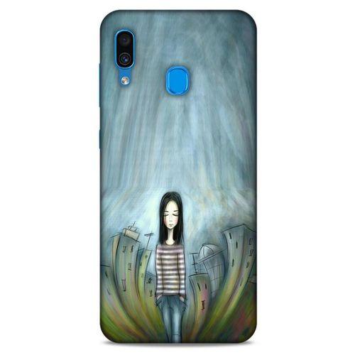 Samsung Galaxy A30 Kılıf Depresyon (22) Tam Koruma Kılıfı Fuşya Bordo