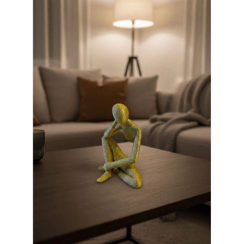 Minimal Sarı İnsan Figürü Biblo Ev Ve Ofis Dekoru