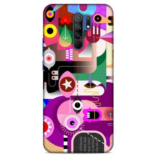 Lopard Xiaomi Redmi 9 Uyumlu Kılıf Soyut Sanat (22) Desenli Tam Koruma Kılıfı