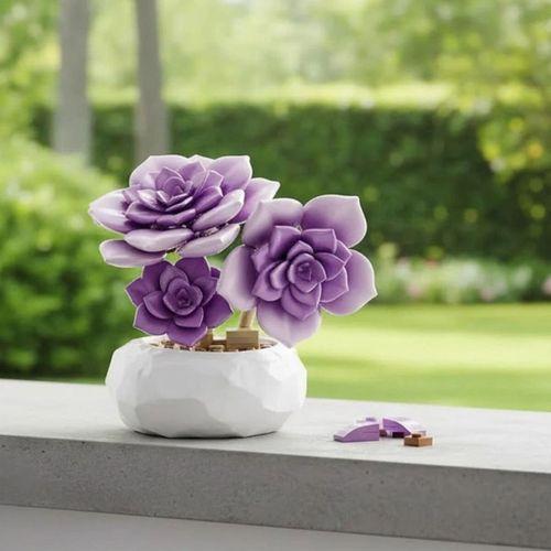 P657061 MOR SUKULENT MODEL 76 PARÇA BLOCK OYUNCAK