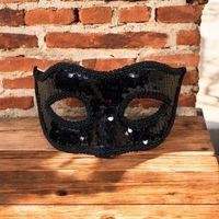 VIP SİYAH PULLU MASKE SİYAH PARTİ MASKESİ SİYAH BALO MASKESİ YILBAŞI MASKESİ SİYAH VENEDİK MASKESİ