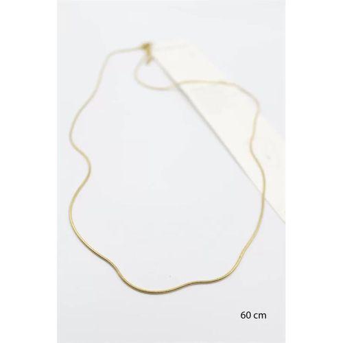 Yılan Zincir Kolye - 60cm - Altın