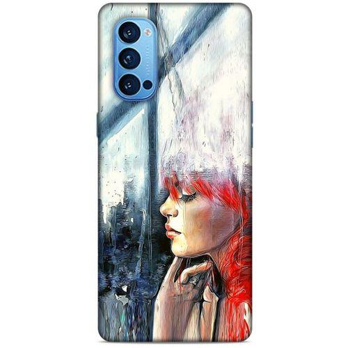 Oppo Reno 4 Pro Kılıf Depresyon (14) Lansman Kılıf Mor Bordo