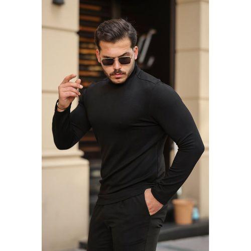 Erkek Balıkçı Yaka Modal Kumaş Esnek Kazak