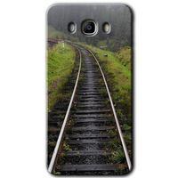 MRCİLETİSİM Samsung Galaxy J7 2016 Kılıf HD Desen Baskılı Arka Kapak + Temperli Cam - Tren Yolu