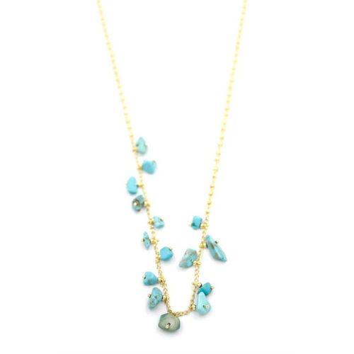 Taş Sallantılı Kolye - Altın