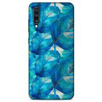 Samsung Galaxy A70 Uyumlu Kılıf Mavi Delisi (47) Crystal Flex Kılıf Yaprak