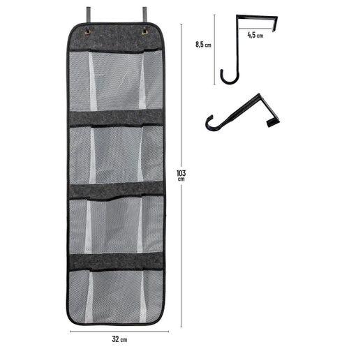 Keçe Kapı Arkası Organizer – 4 Bölmeli, Fileli Düzenleyici