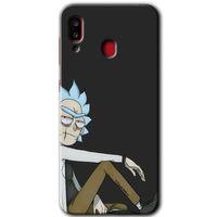 MRCİLETİSİM Samsung Galaxy A30 Kılıf Baskılı Kapak - Rick +Tam Ekran Koruyucu