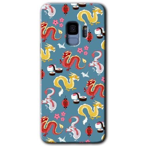 Galaxy S9 Kılıf HD Desen Baskılı Arka Kapak - Funky Dragon