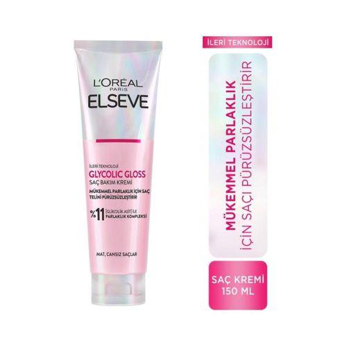 L'oréal Paris Elseve Glycolic Gloss Mükemmel Parlaklık Için Pürüzsüzleştirici Saç Kremi 150ML