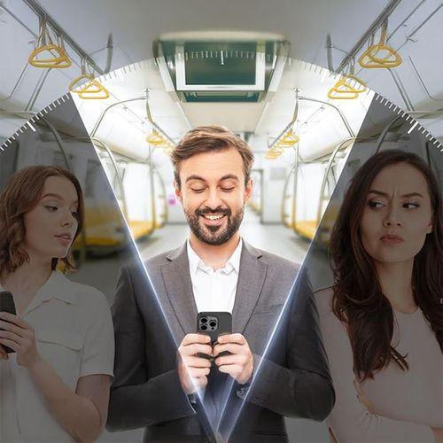 Apple iPhone 14 Zore 2.5D Oliv Privacy Temperli Cam Ekran Koruyucu + Kolay Uygulama Aparatı