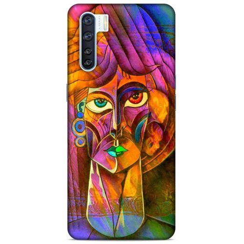 Lopard Oppo A91 Uyumlu Kılıf Sürreal Yüzler ♀ (50) Shockproof Kılıf Desenli