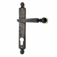 Antika Tarz Dekoratif Pirinç Misket Oda Kapı Kolu - 245x34 Mm, Oksit