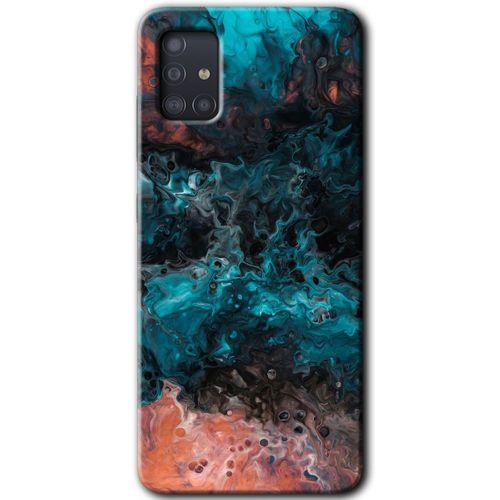 Potkal Hediye Fabrikası Samsung Galaxy A51 Kılıf HD Desen Baskılı Arka Kapak - Liquid Colorfull