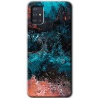 Potkal Hediye Fabrikası Samsung Galaxy A51 Kılıf HD Desen Baskılı Arka Kapak - Liquid Colorfull