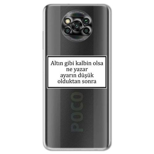 Xiaomi Poco x3 NFC Kılıf HD Yazı Baskılı Silikon Arka Kapak - Yazı 3
