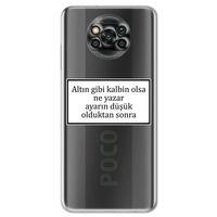 Xiaomi Poco x3 NFC Kılıf HD Yazı Baskılı Silikon Arka Kapak - Yazı 3