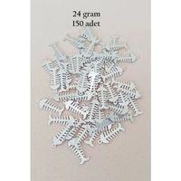 Oya Abiye Bileklik Kolye Pleksi Metalik Plastik Pul Gümüş Renk 24 gram 150 adet - BNC589