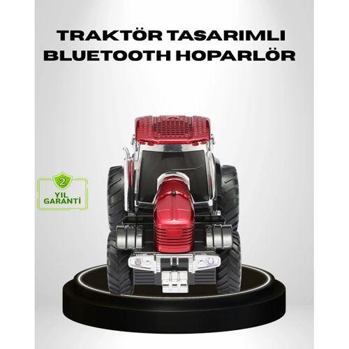 Retro Traktör Tasarımlı Kablosuz Hoparlör Usb Tf Aux Fm Destekli