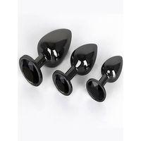 NOXXX Siyah Alüminyum Anal Plug 3'lü Set