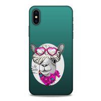 Animax Pembe Fularlı Lama Apple iPhone XS Kılıf Desenli Silikon