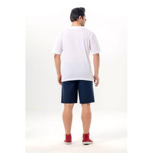 Kısa Kol Şile Bezi Bisiklet Yaka Etnik Erkek Yazlık T-shirt Beyaz Byz
