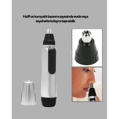 Burun Kulak Ve Kaş Tıraş Makinesi 3d Keskin Bıçaklı Pil İle Çalışan