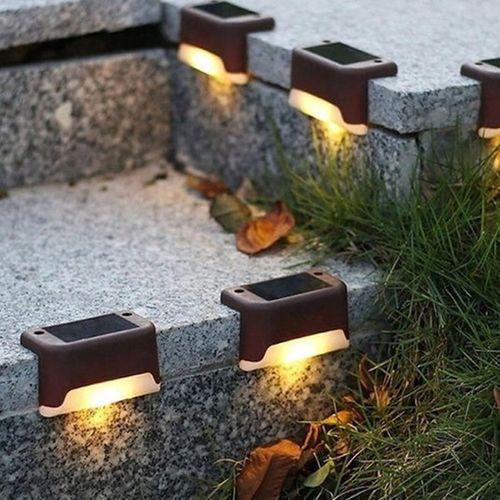 Güneş Enerjili Solar Köşebent 4 Adet Bahçe Aydınlatma