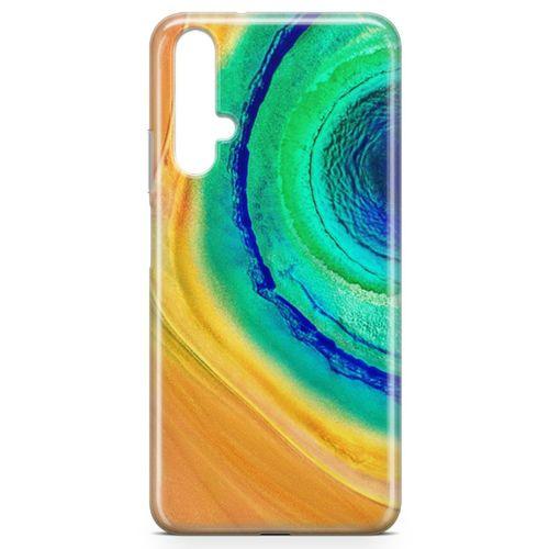 Honor View 20 Kılıf Yeşil Göl Arka Kapak Koruma Desenli Full Koruyucu