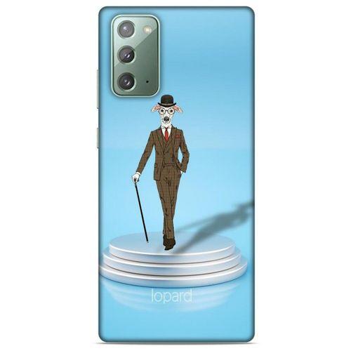 Samsung Galaxy Note 20 Kılıf FunnyMaX (45) Liquid Air Kılıf Açık Mavi Köpek