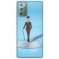 Samsung Galaxy Note 20 Kılıf FunnyMaX (45) Liquid Air Kılıf Açık Mavi Köpek