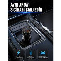 12v 24v Uyumlu 60w Araç İçi Şarj Adaptörü Çoklu Hızlı Şarj Cihazı