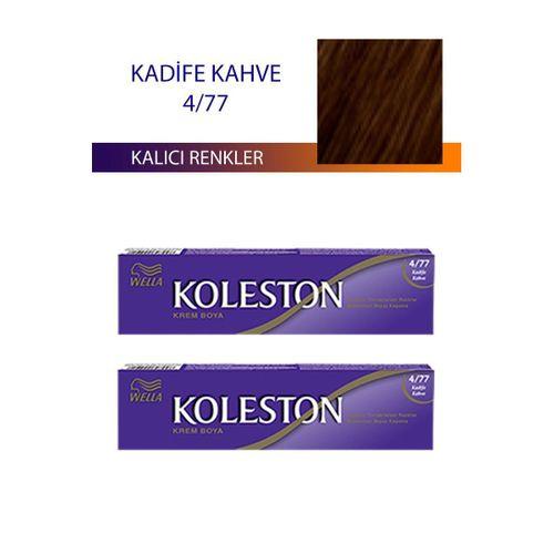 2 Adet Single Tüp Boya Saç Boyası Kadife Kahve 4/77