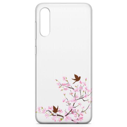 Samsung Galaxy A50s Kılıf Peony Kuşlar Arka Kapak Koruma Desenli Full Koruyucu