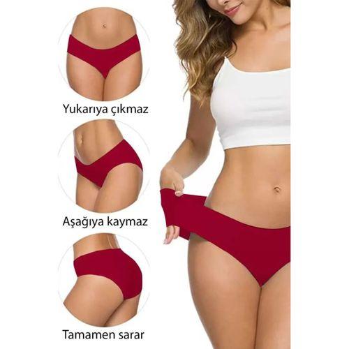 2 Adet Kadın Dikişsiz Lazer Kesim Esnek İz Yapmayan Külot S4