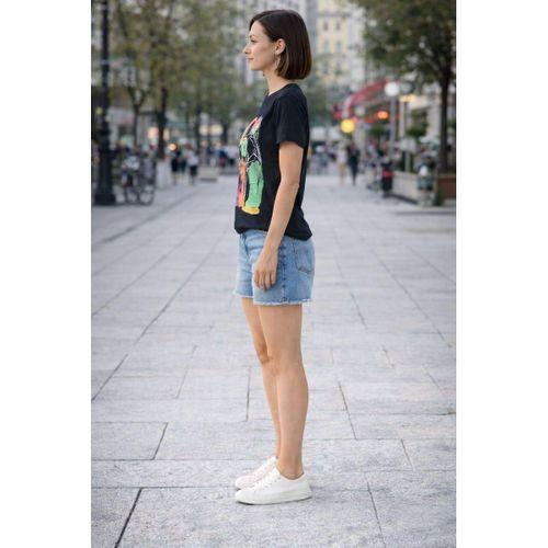 ALEXANDERGARDI Baskılı Bisiklet Yaka Kadın T-shirt