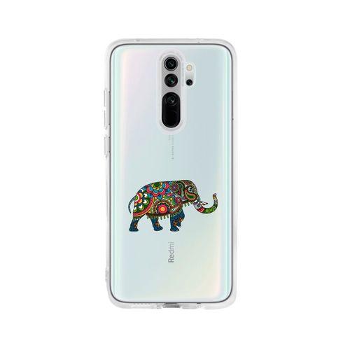 Redmi Note 8 Pro Mandala Fil Desenli Premium Şeffaf Silikon Kılıf