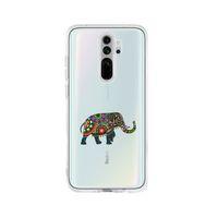 Redmi Note 8 Pro Mandala Fil Desenli Premium Şeffaf Silikon Kılıf