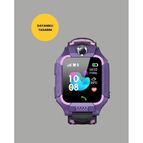 S10 Akıllı Çocuk Saati Mor Model Çift Yönlü Konuşma Ve Sos Fonksiyonu