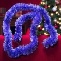 2 METRE PARLAK METALİK MOR YILBAŞI BOYUN SİMİ MOR YUMUŞAK BOYUN GARLANDI DEKOR MOR SÜSLEME SİMİ