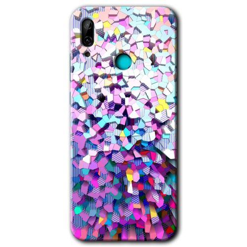 Huawei P smart 2019 HD Baskılı Kılıf + 9D Tam Ekran Koruyucu - Mosaic Fragments Colorfull