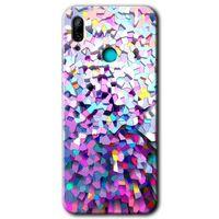Huawei P smart 2019 HD Baskılı Kılıf + 9D Tam Ekran Koruyucu - Mosaic Fragments Colorfull