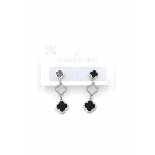 Sallantılı VC Yonca  Küpe - Gümüş