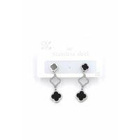 Sallantılı VC Yonca  Küpe - Gümüş