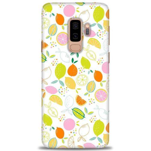 Samsung Galaxy S9 Plus Kılıf HD Baskılı Kılıf - Renkli Limonlar + Tam Ekran Koruyucu